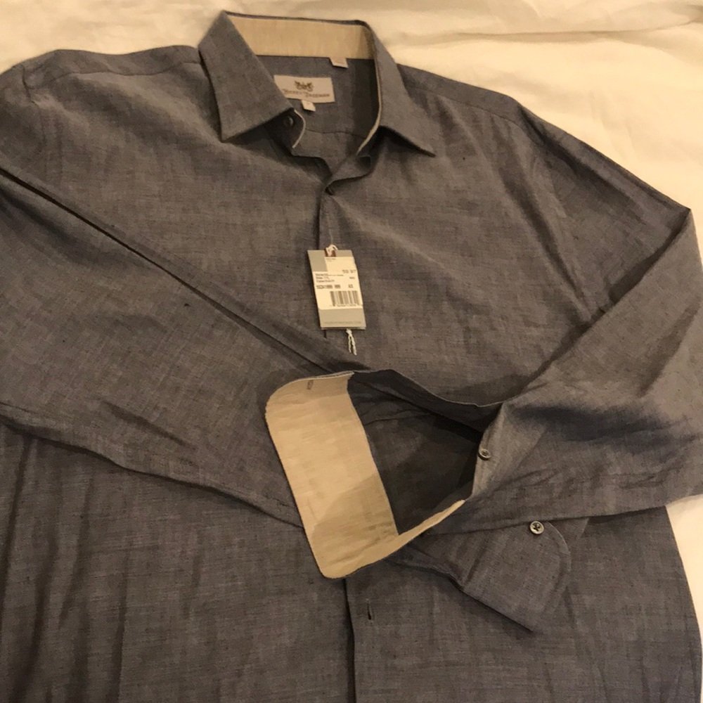 Hickey Freeman Linen/Cotton Dress Shirt